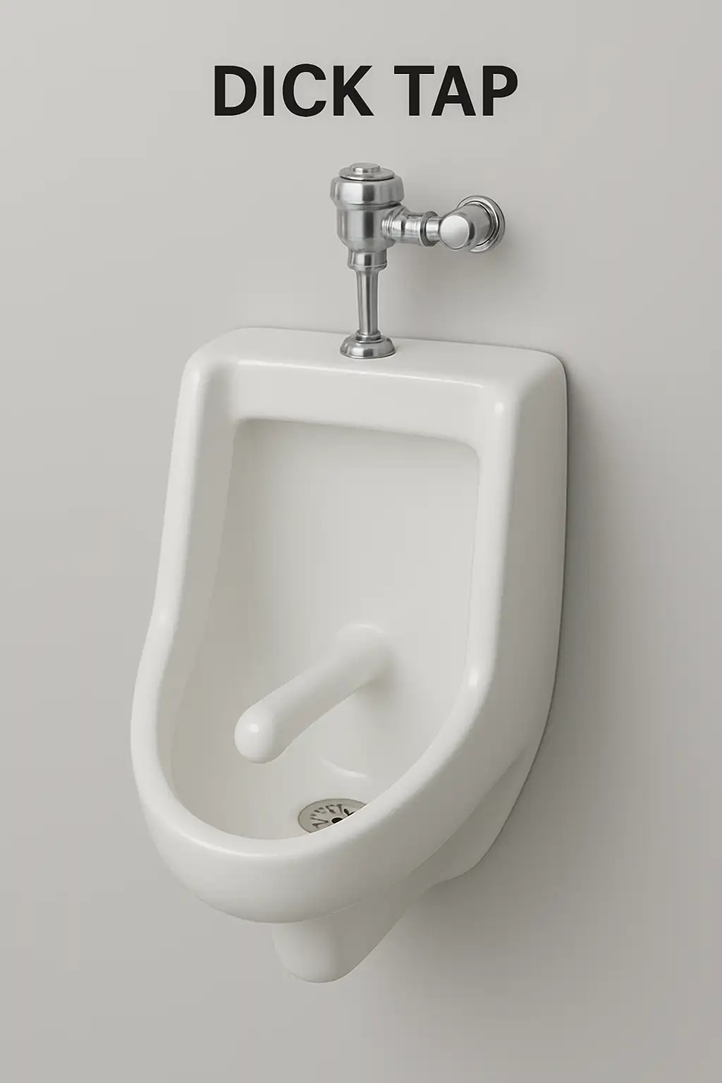 The Dick Tap™ – Official prototype installed in urinal